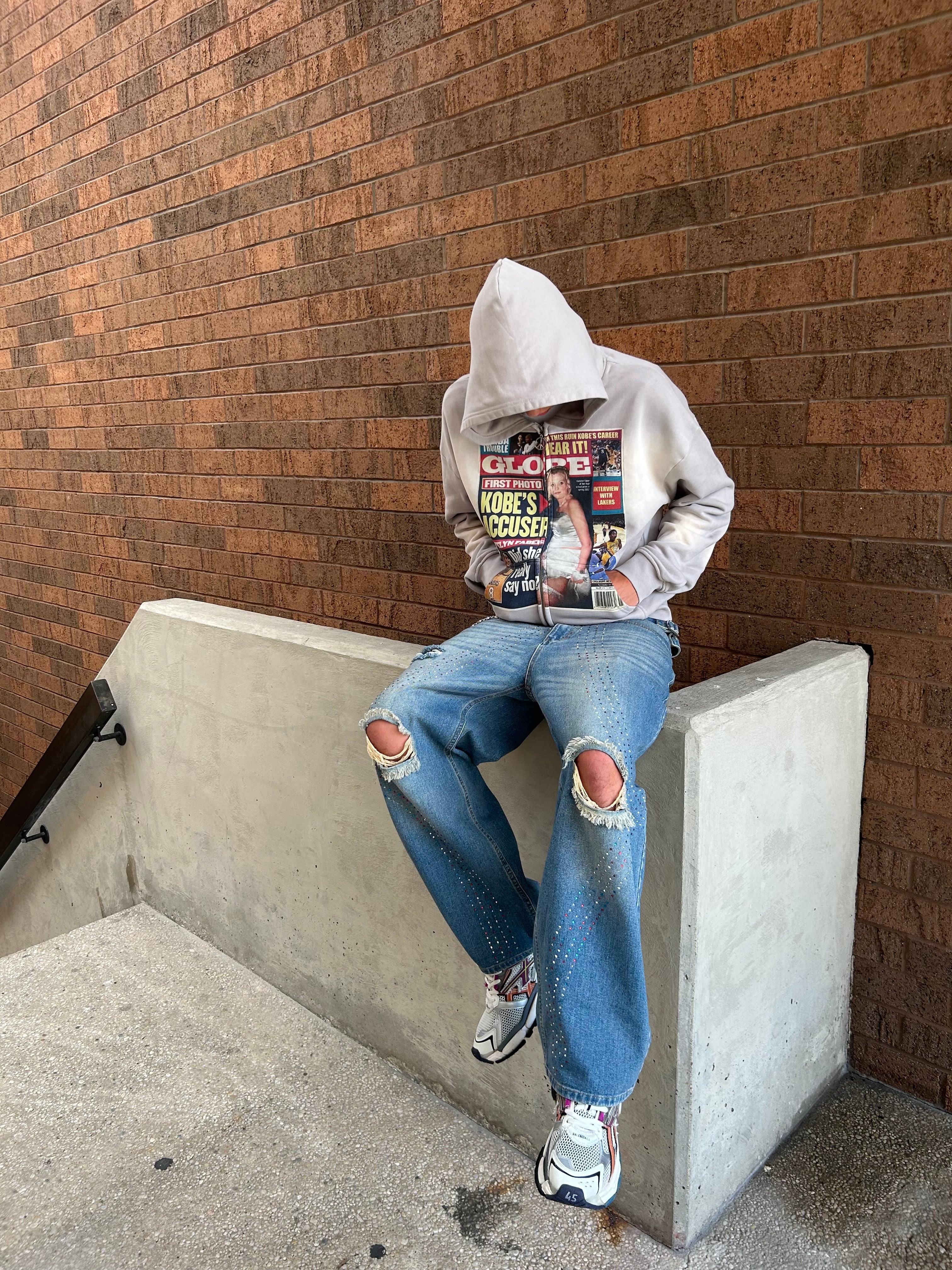 "Allegations" Zip-Up (White)